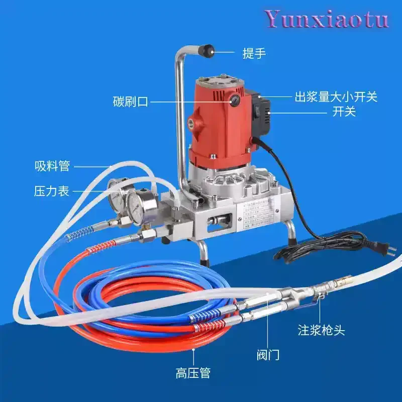 Water‑Curing Two‑Component Grouting Machine, High Pressure Acrylate Injection Pump for Waterproof Leakage Repair