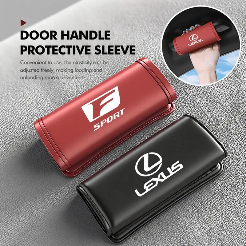 بو الجلود مقبض السيارة الغطاء الواقي المضادة للخدش مقبض الحال بالنسبة لكزس F SPORT LBX NX RX 350h 450h ES UX 300e GS GX IS LS #3