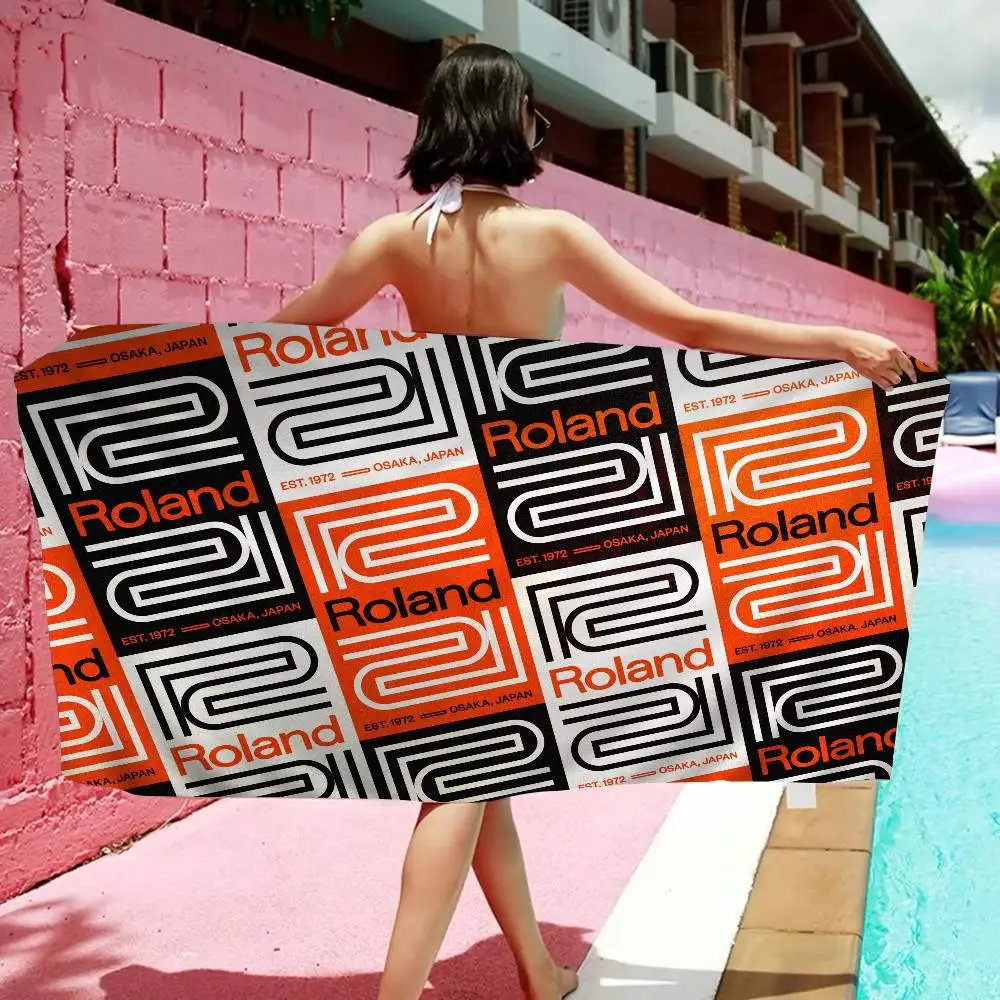 R-Rolands Microfiber Blanket Quick Drying Beach Towels Oversized Printing Super Absorbent Pool Towel Blanket