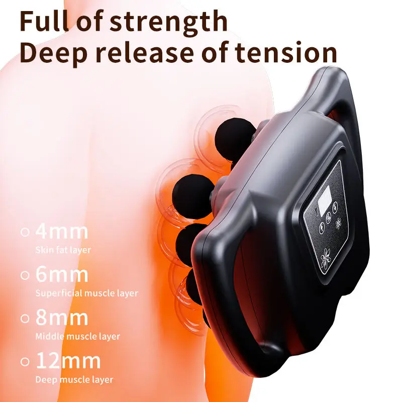

8-Head Deep Tissue Percussion Massage Gun Electric High-Frequency Vibration Muscle Relaxer for Various User Groups
