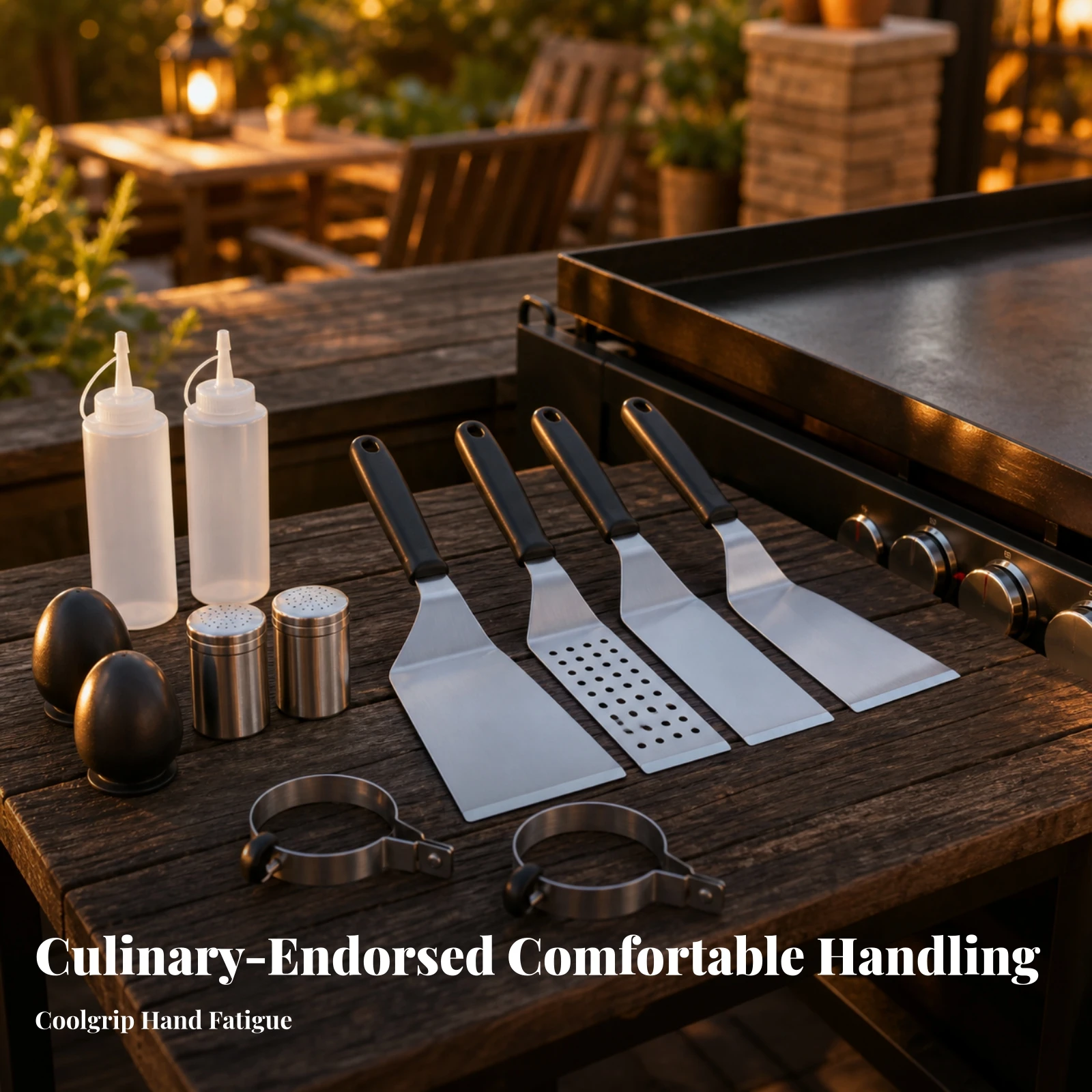 Gereedschapset voor platte bak - Camping Cooking Flat Top recensie en prijs