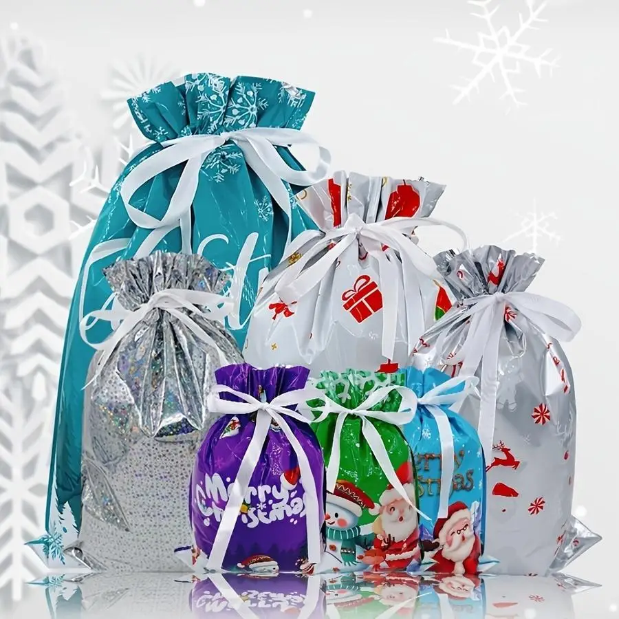 1/5/10/20/50/100pcs Christmas Gift Packaging Bags in Combination, Christmas Style Gift Packaging Bags, Multi-Style Combination G