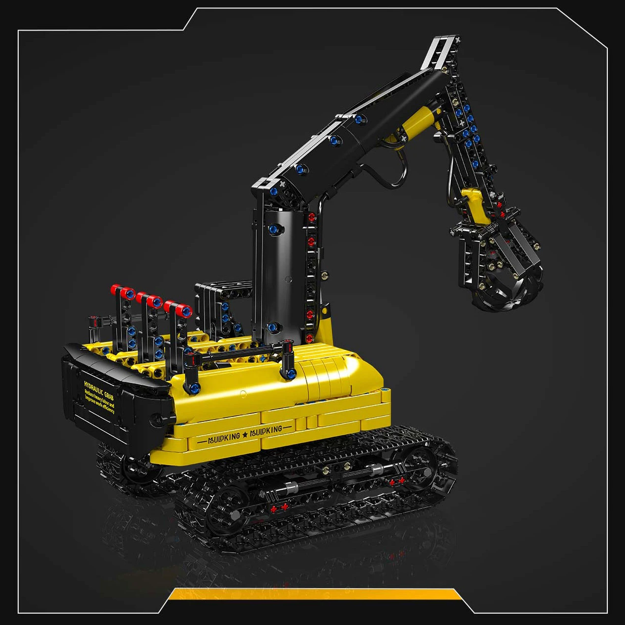 Mould King 17077 blocs de construction hydraulique bûche grappin modèle MOC grue mécanique jouet multi-engrenages contrôle pièces pneumatiques 866 pièces