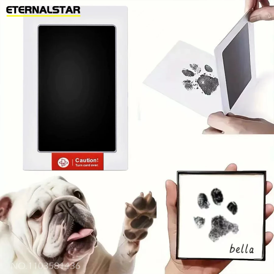 Inkless Inkpad Kits Pet Cat Dog Paw Prints Souvenirs  No-Touch Skin ,Paw Print Clean Touch Ink Pad  Dog Or Cat Pet Owner Keepsak