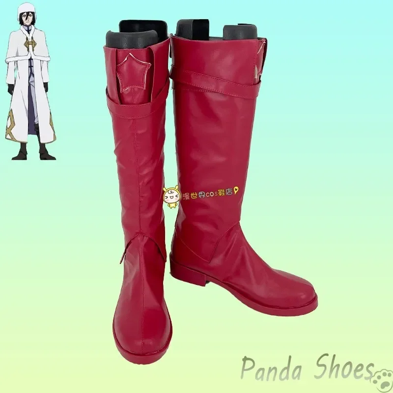 Bungo Stray Dogs Fyodor D Cosplay Shoes Anime Cos Red Long Boots BSD Fyodor D Cosplay Costume Prop Shoes for Con Halloween Party