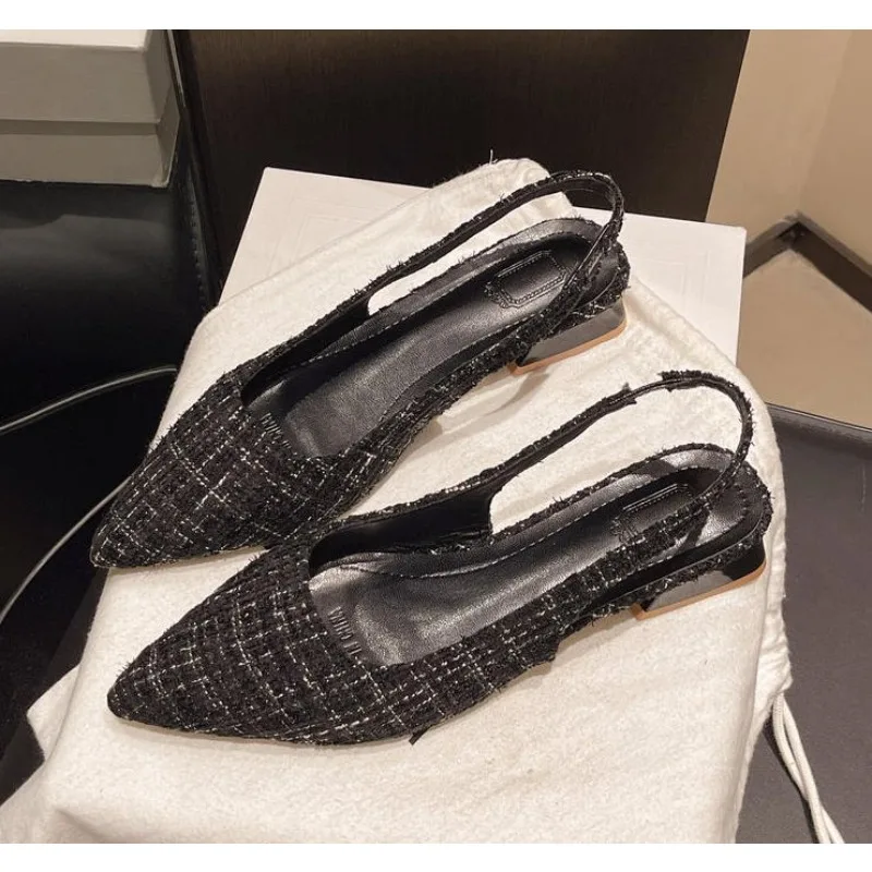 

Brand Designer Slingbacks High Heels Pumps Women Pointed Blue Pointed Toe Party Shoes Summer Thin Heeled Sandals High Heel Shoe