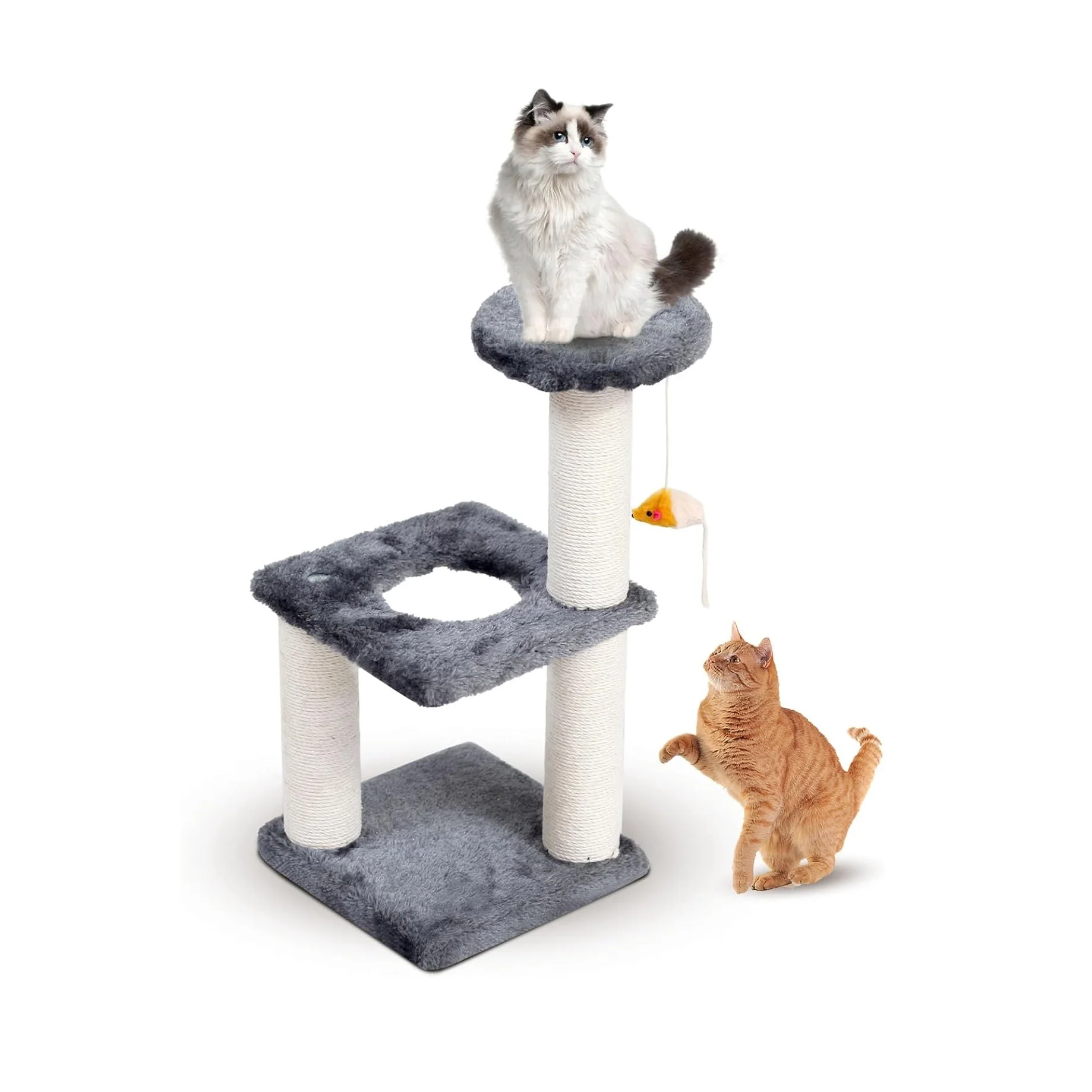 Cat Tree,2-layer Cat Tree Tower,Cat Condo with Sisal Scratching Post,Rest activity center Cat Climbing Tree,45×45×20cm