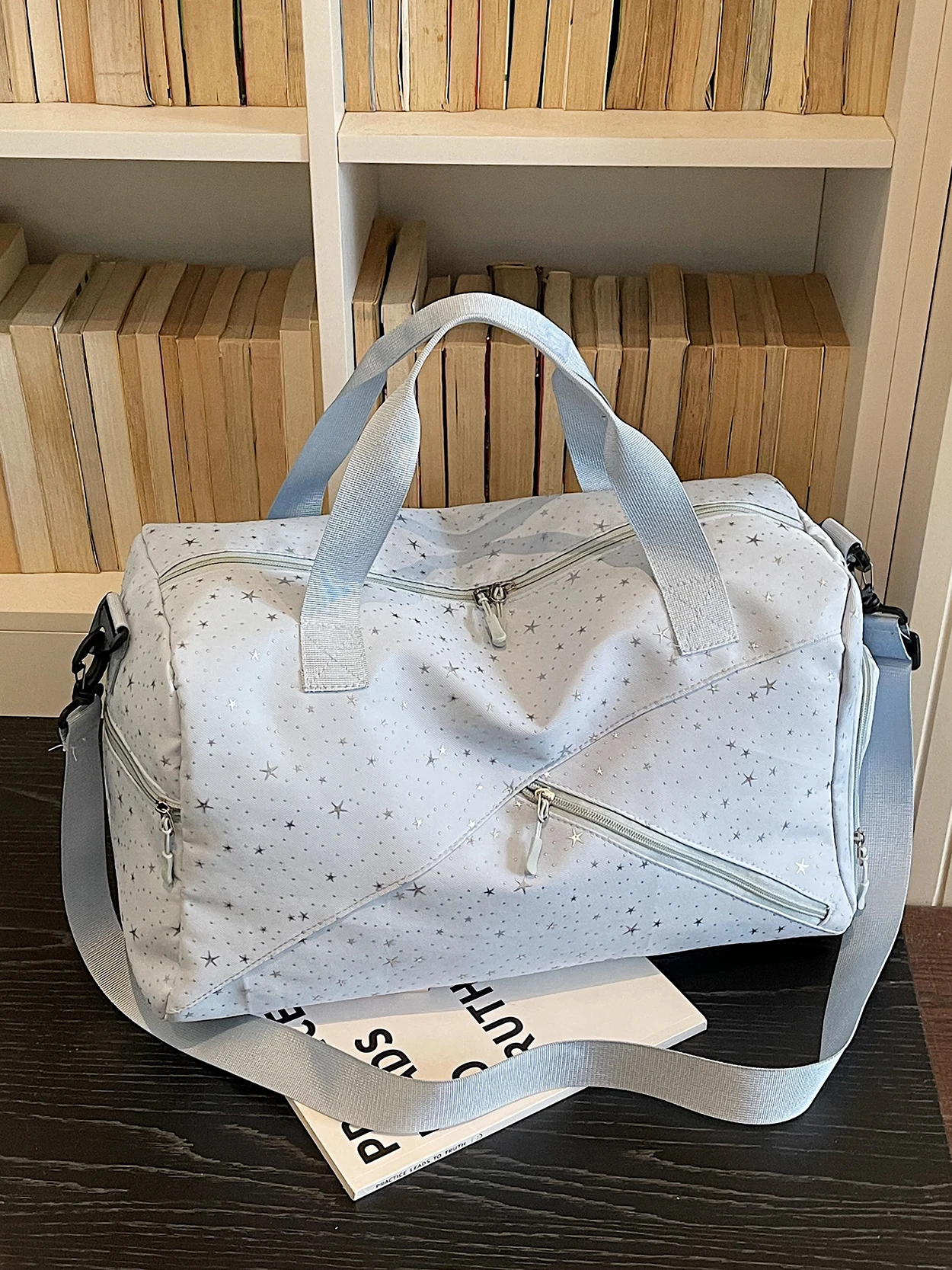 lightweight-large-capacity-fitness-bag-women's-travel-bag-handheld-short-trip-business-bag-check-in-bag-oxford-cloth-material