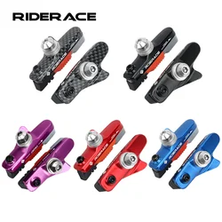 Bike Brake Shoes With Mud Trough Silent Aluminum Alloy Rim Friction Wheel Brake Bicycle Brake Pads Replaceable Rubber Sheet