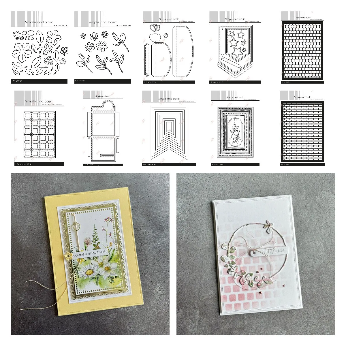 

2024 New to Rectangle Frame Floral Metal Cutting Dies and Stencils for Scrapbook Journaling Decorative Embossing Templates Diy