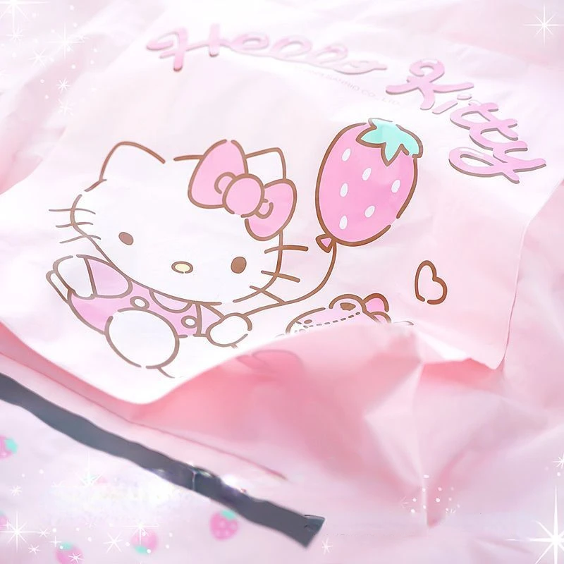 Płaszcz przeciwdeszczowy Sanrio Hello Kitty z torbą Big Brim studencka wodoodporna odzież do szkoły Cartoon Kuromi dziecięcy płaszcz przeciwdeszczowy