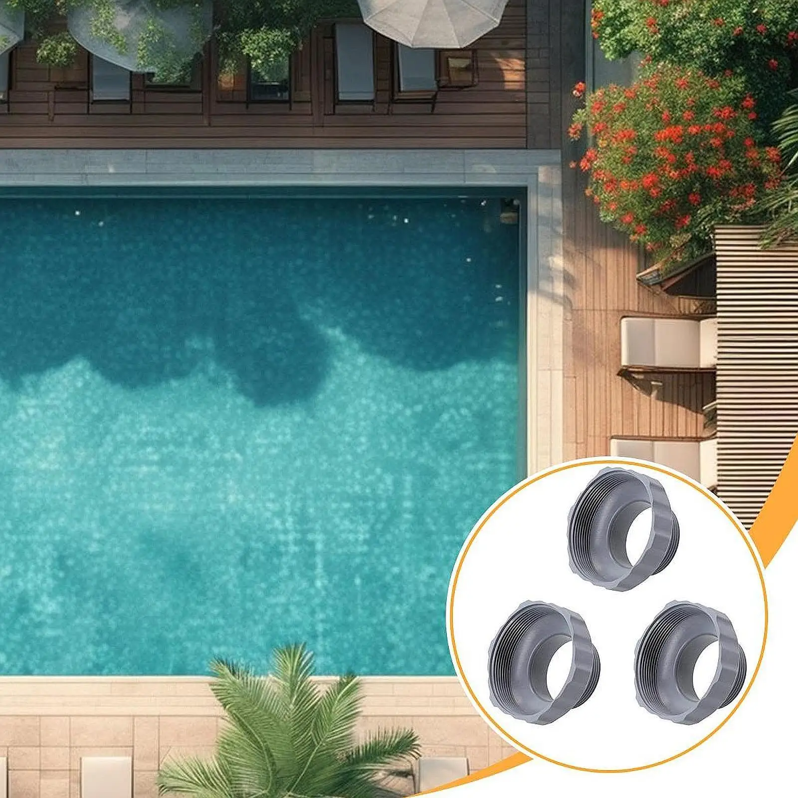 

3Pcs Pool Vacuum Hose Adapters 11239 Easy to Use Replacements for 28001E