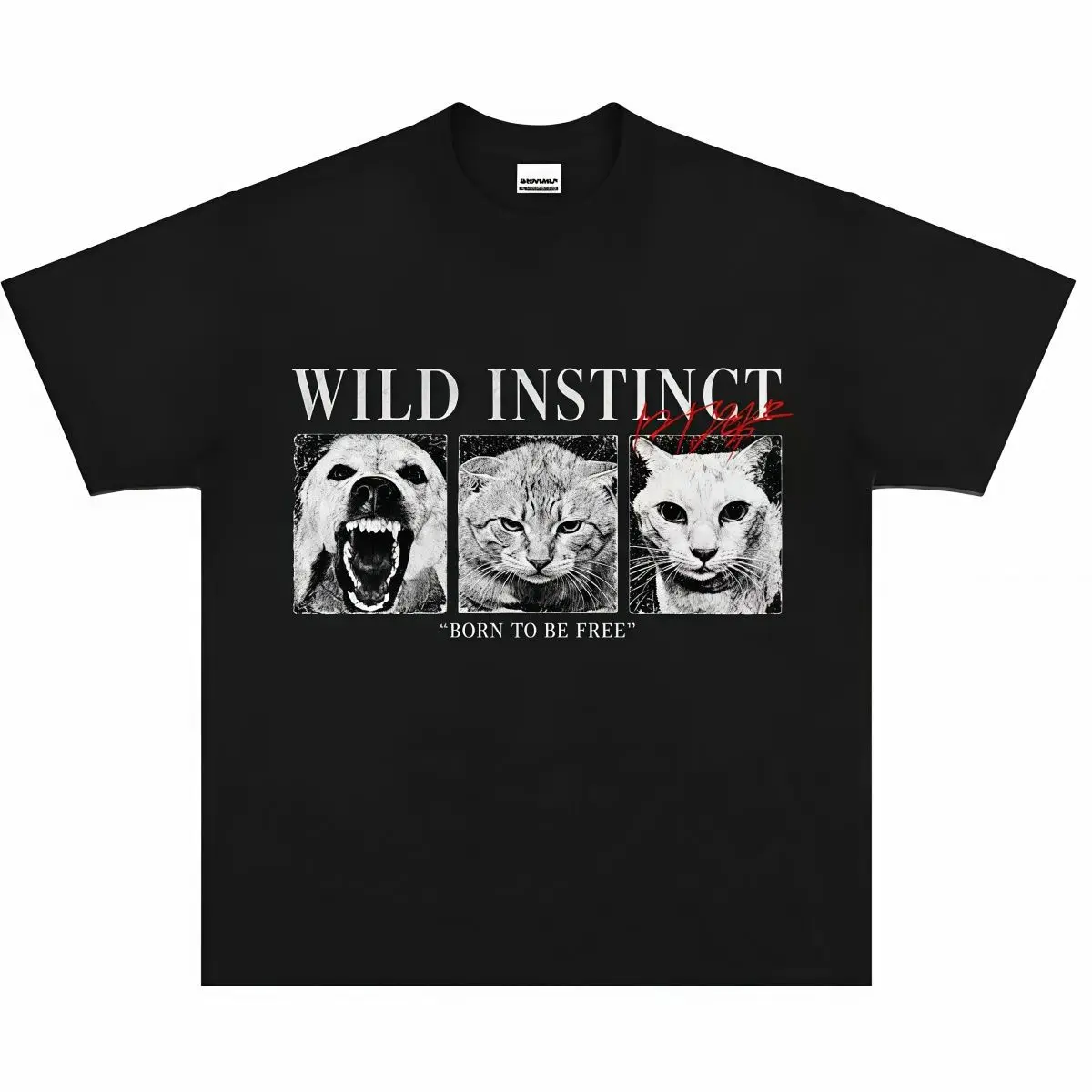 Wild Instinct Animal Graphic T-shirt Unisex Vintage Beast Print Tee Casual Streetwear Men Women Summer Short Sleeve Top