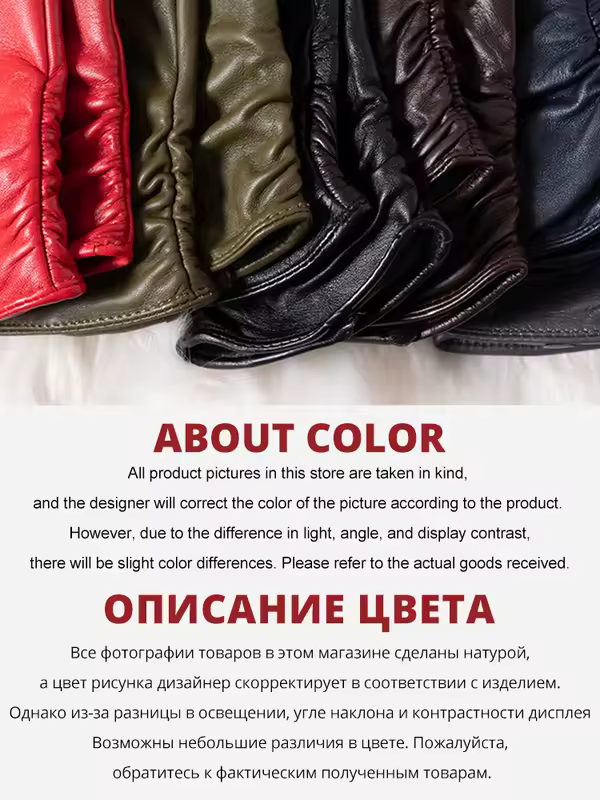 Fashion color Apparel Accessories women's leather gloves,comfortable short Women mitten,warm winter gloves women-2001 - Image 4