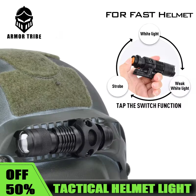 

WADSN Tactic Scout FAST Helmet Light AIrsoft Strobe Mini White LED Lamp Constant Momentary Huting Output Helmet Flashlight