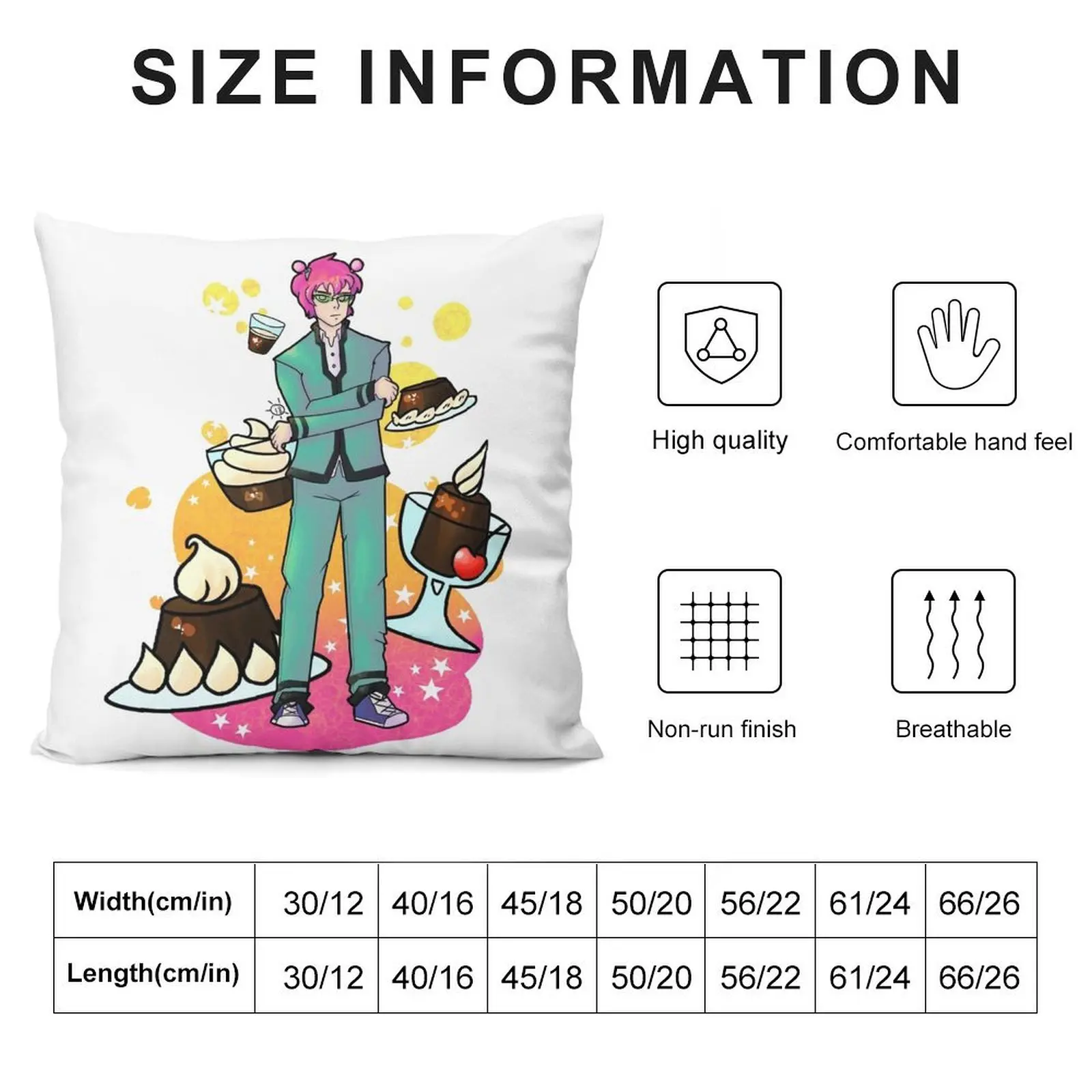 Saiki and Coffee Jelly OTP Throw Pillow pillow cover luxury Sofa Pillow Cover Sofa Cover