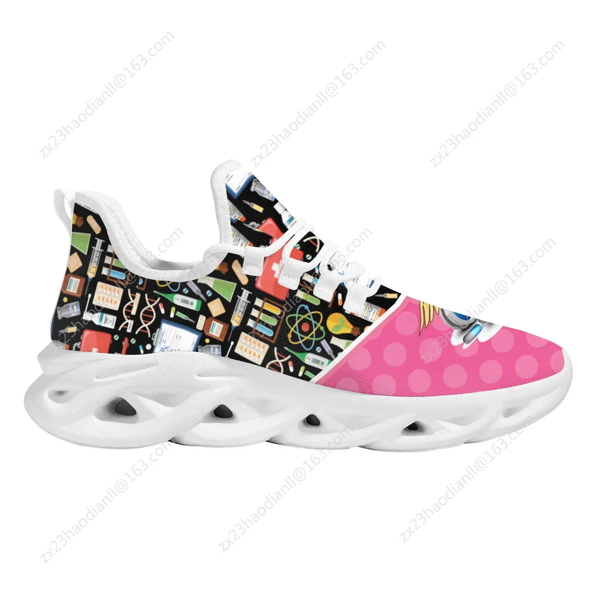 Medical Hospital Surgical Supplies Design Sneakers Breathable Lightweight Lace Up Vulcanized Shoes Street Flat Shoes