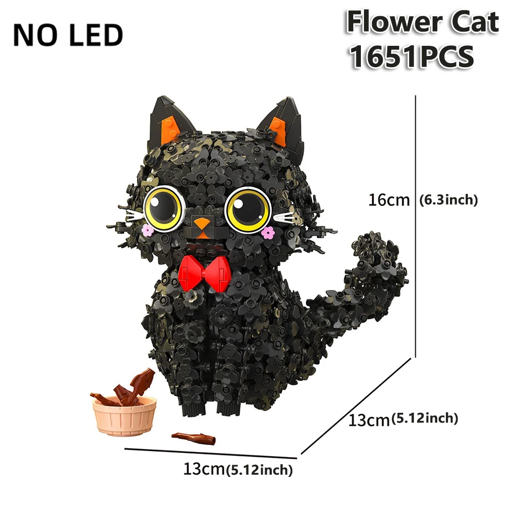 801-delige smoking kattenbouwpakket Micro-cartoonmodel voor stressverlichting Focus en ontspanning Een doordacht cadeau voor kattenliefhebbers