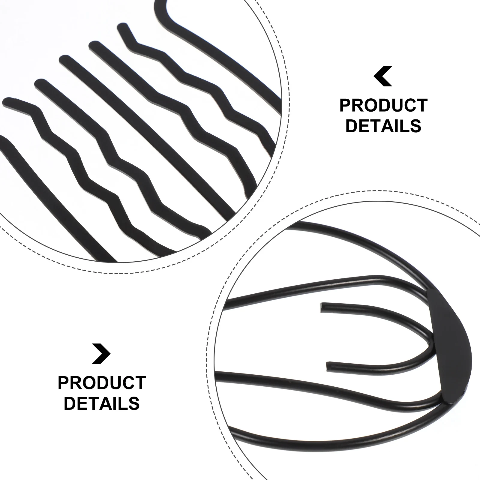 

3 Pcs Iron Hairpins Durable Lightweight Small Easy to Carry Simple Structure Multifunctional Hair Device Side Comb Female