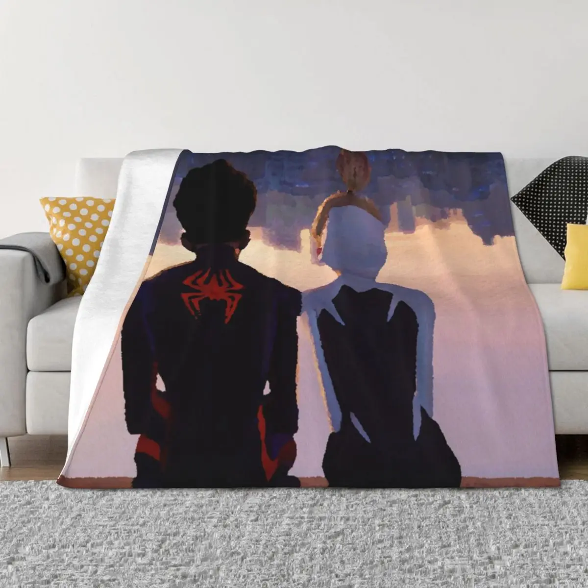 

Miles and Gwen Throw Blanket Retros Quilt Cute Custom Blankets