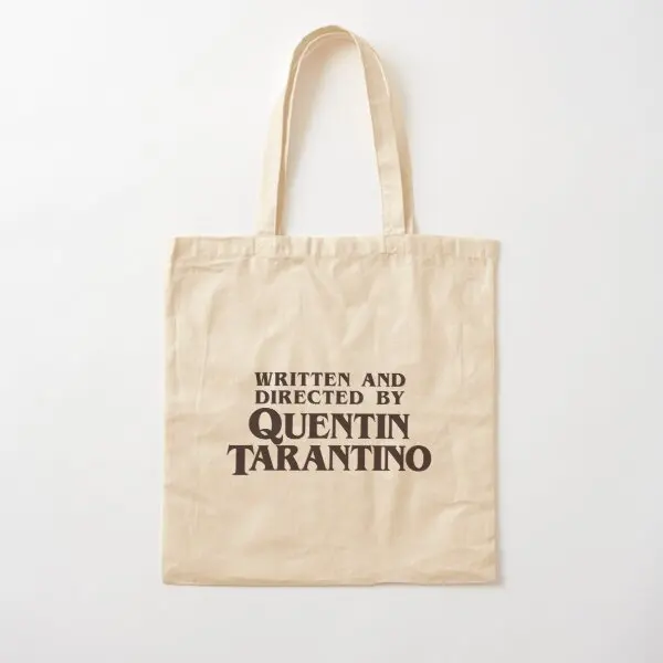 

Written And Directed By Quentin Tarantin Canvas Bag Casual Tote Fabric Ladies Printed Handbag Foldable Designer Shopper Women