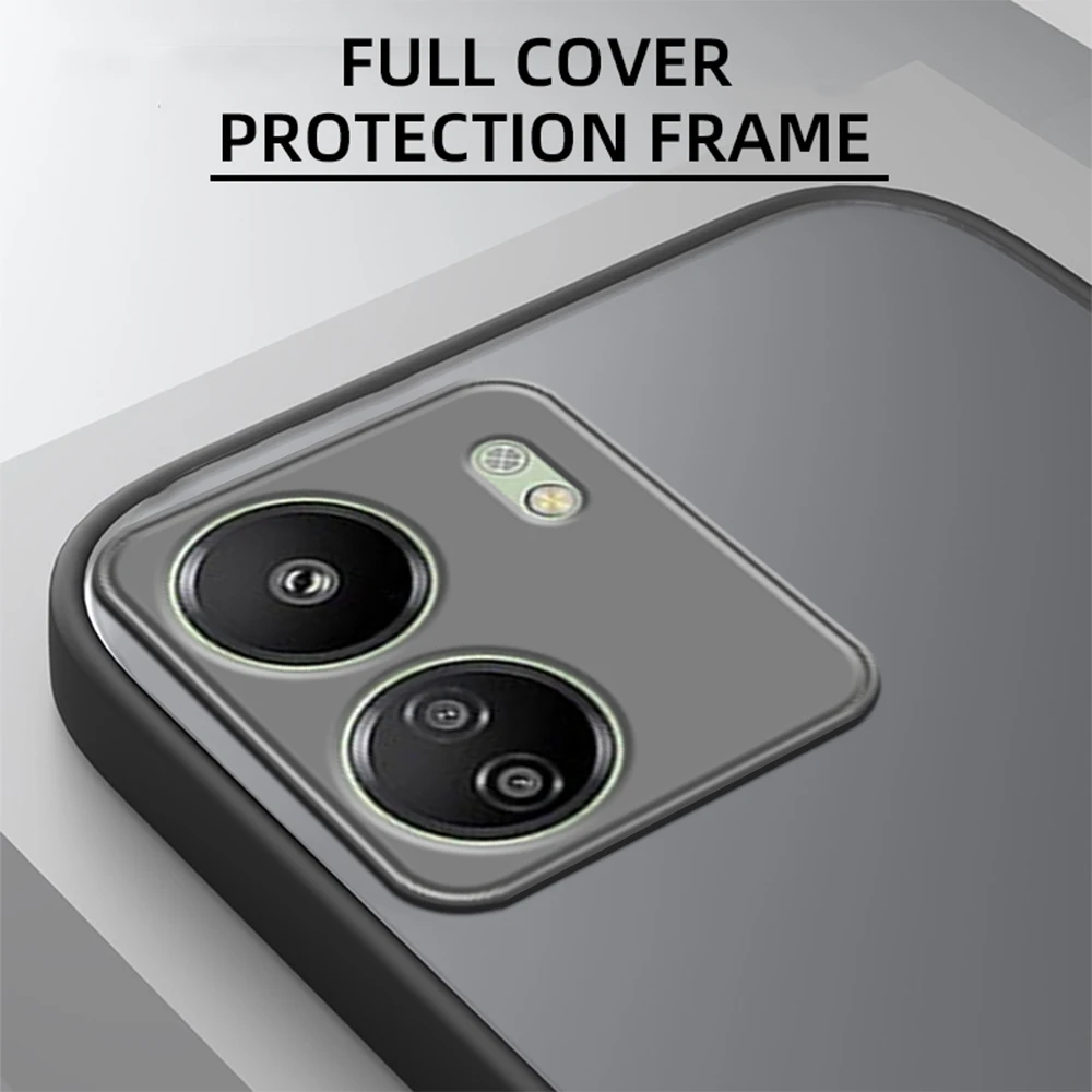 Transparent Matte Clear Phone Case For Xiaomi Poco C65 4G Camera Lens Protection Back Cover For Poco C65 C 65 65C PocoC65 6.74in