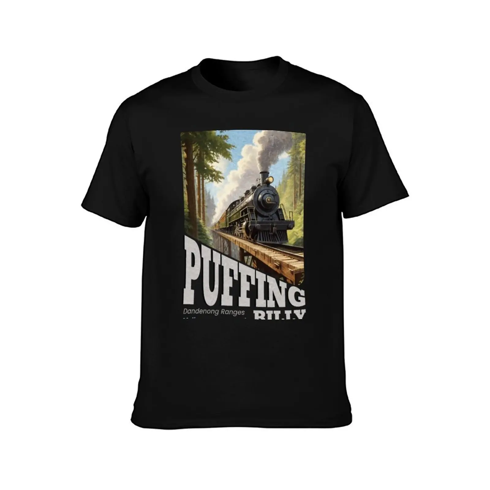 puffing billy vintage T-Shirt cute clothes anime plus size clothes vintage graphic tee anime shirts men