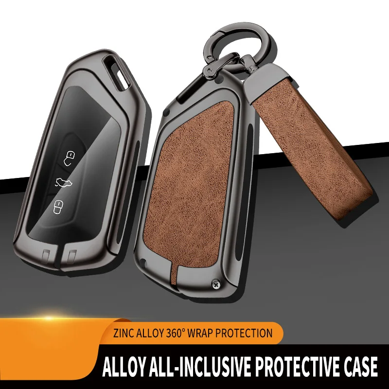 

Zinc Alloy Car Key Case for Volkswagen VW Golf 8 MK8 GTI GTD ID.3 ID.4 Cupra Skoda Octavia A8 SEAT Leon MK4 Keyfob Accessories