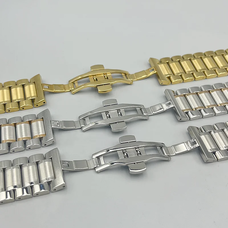 26mm 28mm 30mm Ersatz-Armband aus massivem Edelstahl mit Faltschließe für Longines Master Collection Uhrenzubehör – Detail 5