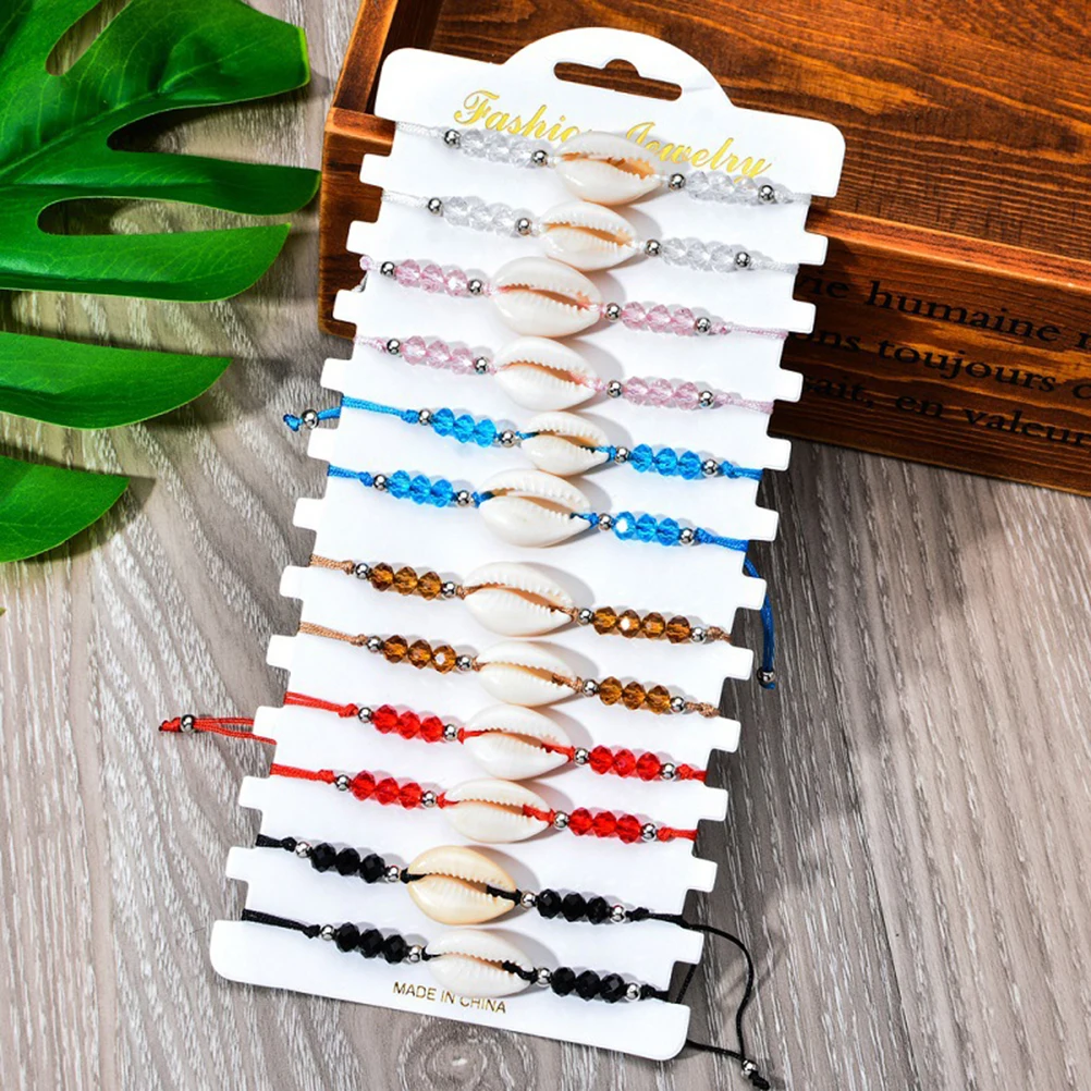 

12pcs Crystal Bead Bracelet Set Lightweight Durable Fashion Perfect Gifts Girls Bracelets Beaded Bangle