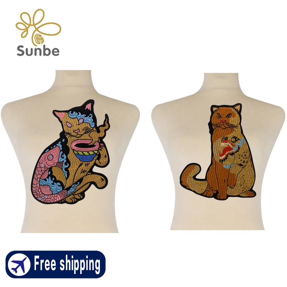 Serious cat  iron patches for clothes DIY  Clothing Accessory For Performance Dance Costume