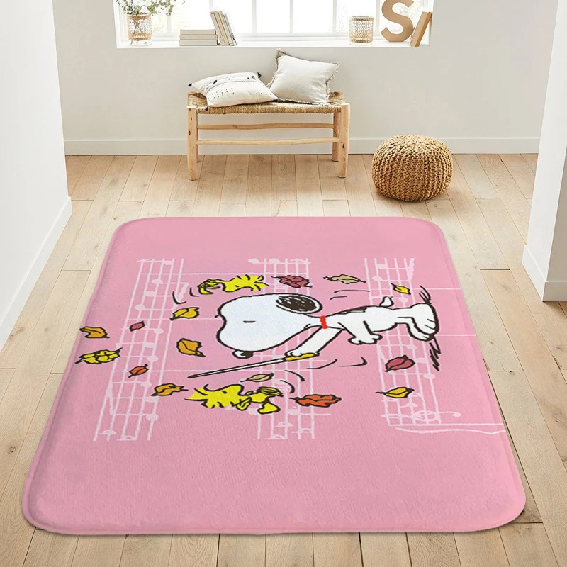 Entrance Door Doormat D-Snoopys Cute Balcony Hallway Porch Foot Mat Non-slip Living Room Floor Carpet Kitchen Bedroom Bath Rug