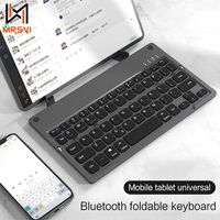 MRSVI Foldable Wireless Keyboard with Stand for iPad Tablet Laptop Phone Mini Keyboard for Windows, Android, iOS Tablet Phone