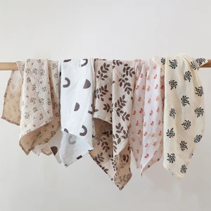 Solid color cotton swaddle blanket, baby blanket, floral print, diaper muslin, newborn crinkle fabric, born cart lid 8 Main Sales Naninhas for Bebe - №2