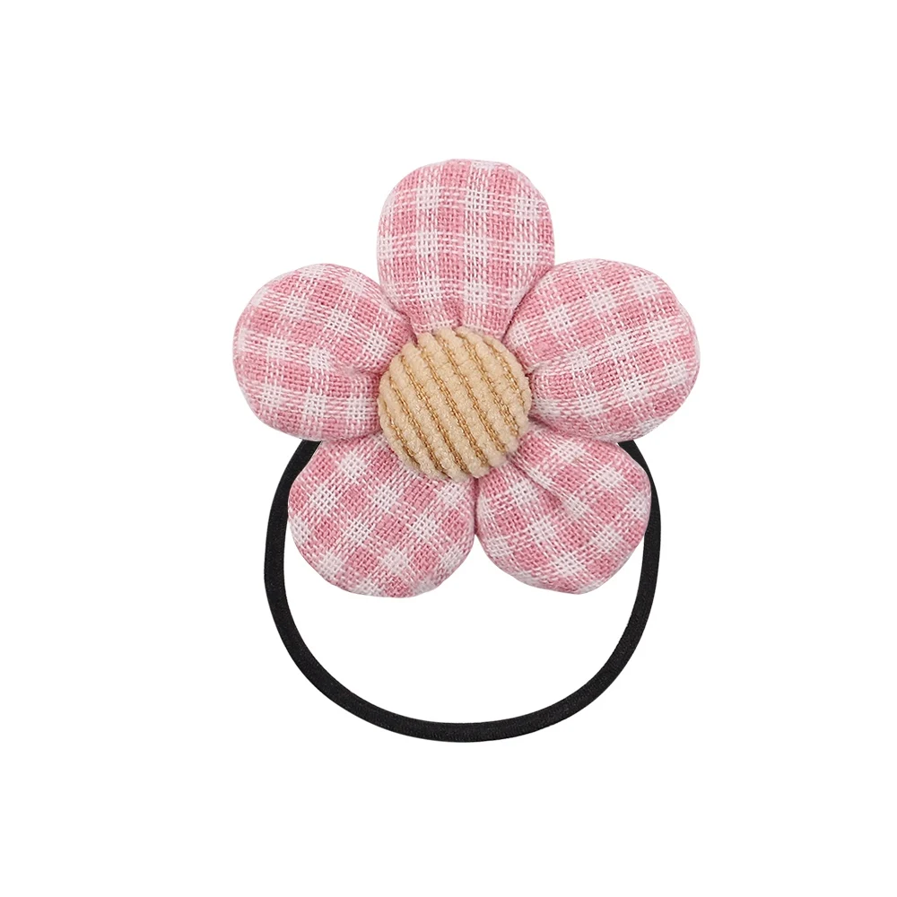 14Pcs/lot Sweet Corduroy Flower Elastic Hair Bands For Cute Girls Rubber Band Hair Ropes Ponytail Holder Kids Hair Accessories