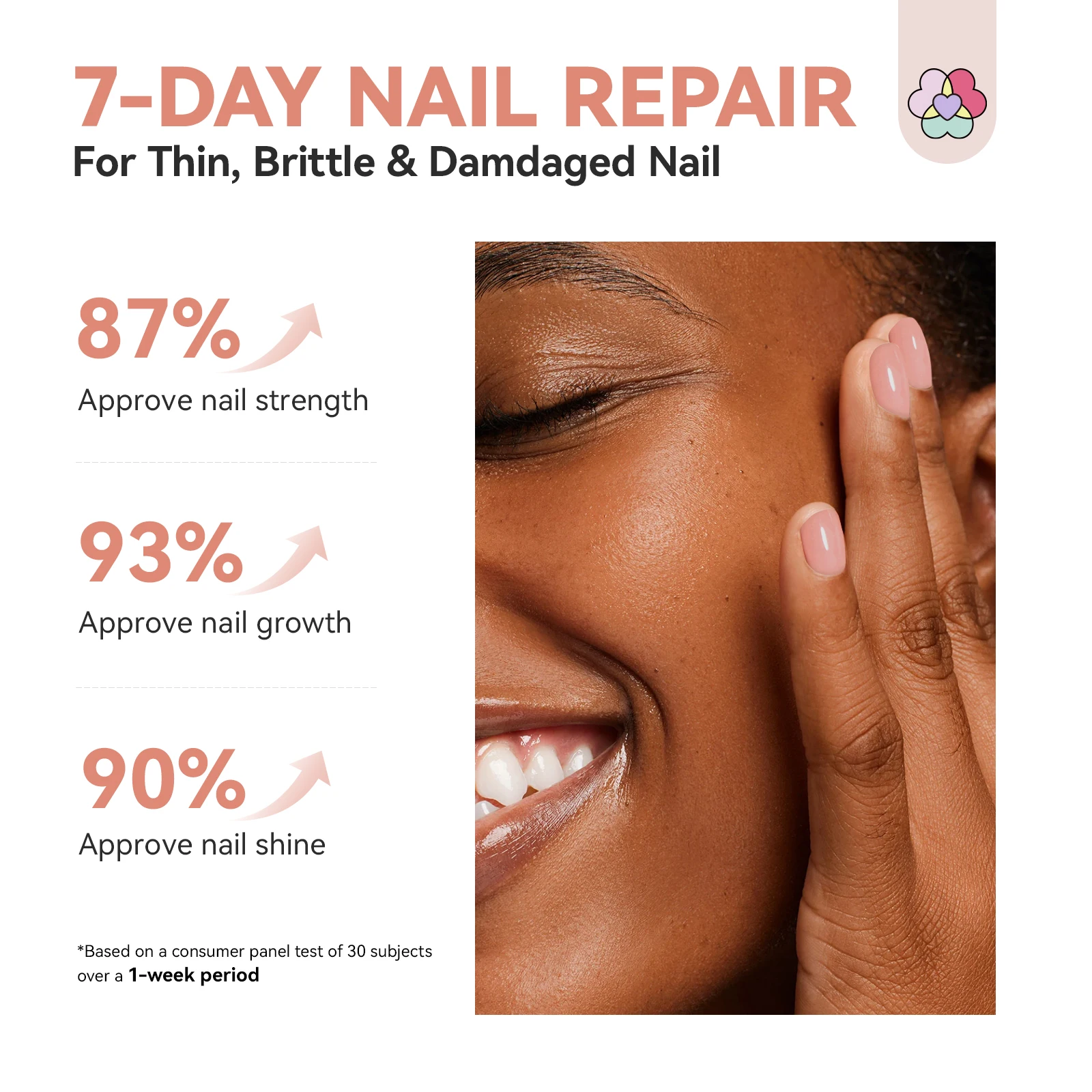 SAVILAND Advanced Nail Strengthener: Nude Air Dry Natural Concealer Foundation Nail Polish Nail Growth for Damaged Nails Repair