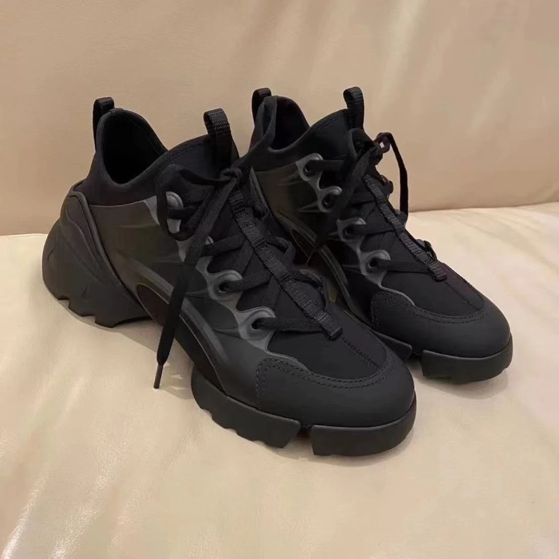 

2025 SS Women's Chunky Sneakers Ins Trendy Elevated Arch Sole Lace Up Comfortable Spring Summer Daily Casual Versatile Shoes