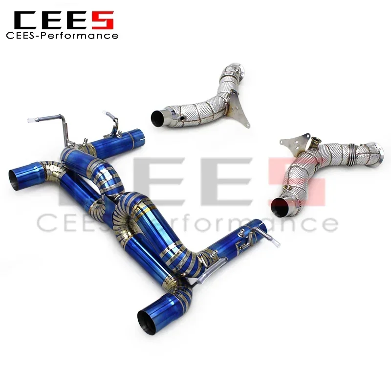 

CEES Car Accessories Titanium Axle Muffler 304+ Header Downpipe for Ferrari F8 V8 Spider Tributo 3.9T 2019+ Full Exhaust System