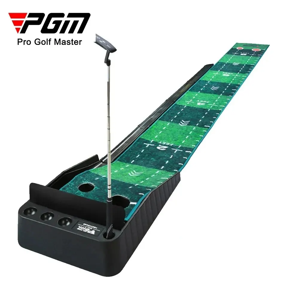 PGM TL021 3M Golf Putting Mat Golf Putter Trainer Green Carpet Practice Set Ball Return Mini Golf Putting Green Fairway Mat