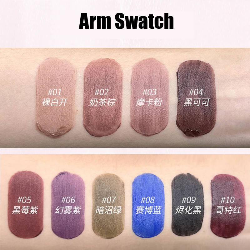Cherry Garden Goth Lipstick Matte Soft Mist Velvet Nude Pure Black Punk Lip Mud High Colors Non-stick Cup Lasting Lip Makeup