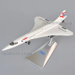 1:160 Diecast Model Plane Toy Concorde Supersonic Aircraft Miniature Replica With Sound & Light