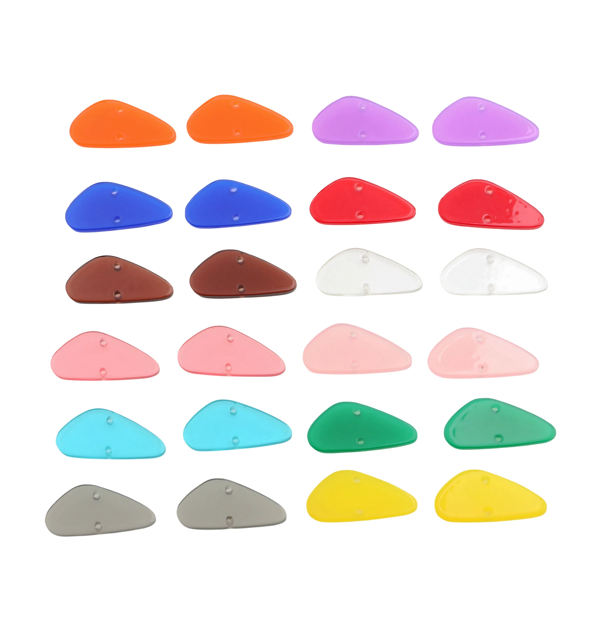 12PCS Candy Resin Acrylic Blanks Cutout Semicircle Connectors Earring Parts Abstract Pendant,2Holes Earrings Findings,ACE345 KM