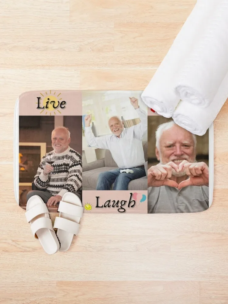 Hide The Pain Harold - Live, Laugh, Love Bath Mat Bathroom Use Bathroom Gadgets Mat