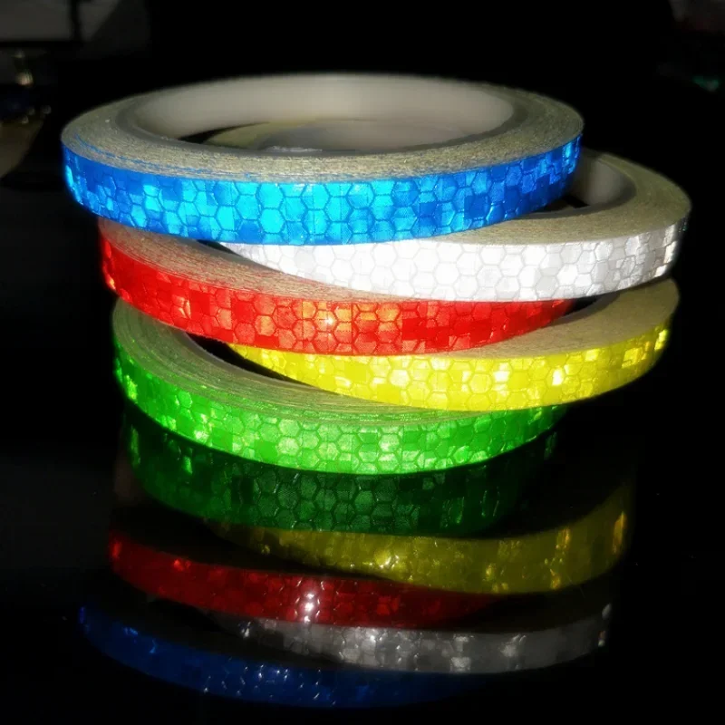Car Reflective Tape Safety Warning Car Decoration Sticker Reflector Protective Tape Strip Film Auto Motorcycle Sticker