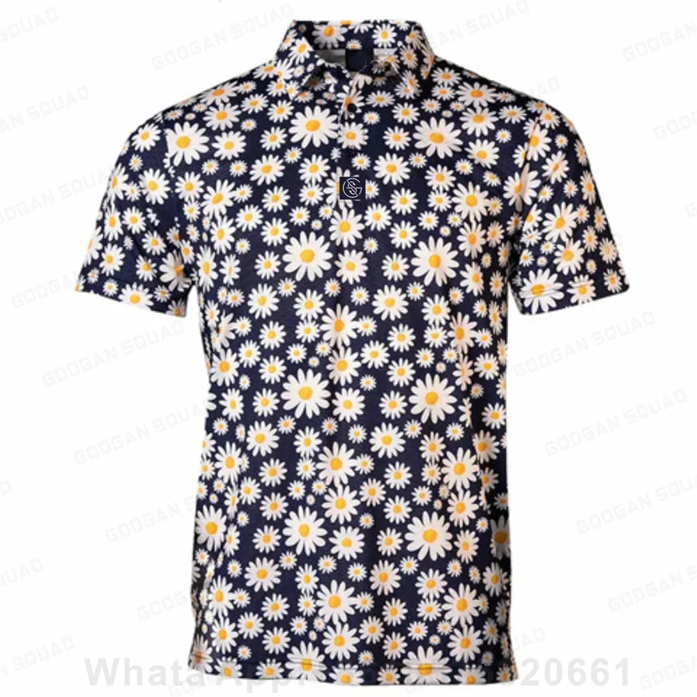 Men's Polo T-Shirt Short Sleeve Polo Shirt Fishing Golf Clothing Summer Quick Dry Casual Fashion Men Volleyball Tops