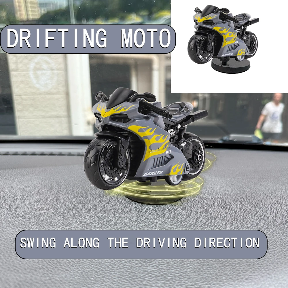 

For Kawasaki DUCATI YAMAHA HONDA Drifting motorcycle Rotating Auto Ornament Model Inside Vehicle Decoration Accessories Men Gift