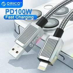 ORICO 100W PD USB C Cable 5A Fast Charging Cord Type C Nylon Braid for MacBook Pro iPad Pro Air Samsung Galaxy Laptop Phone