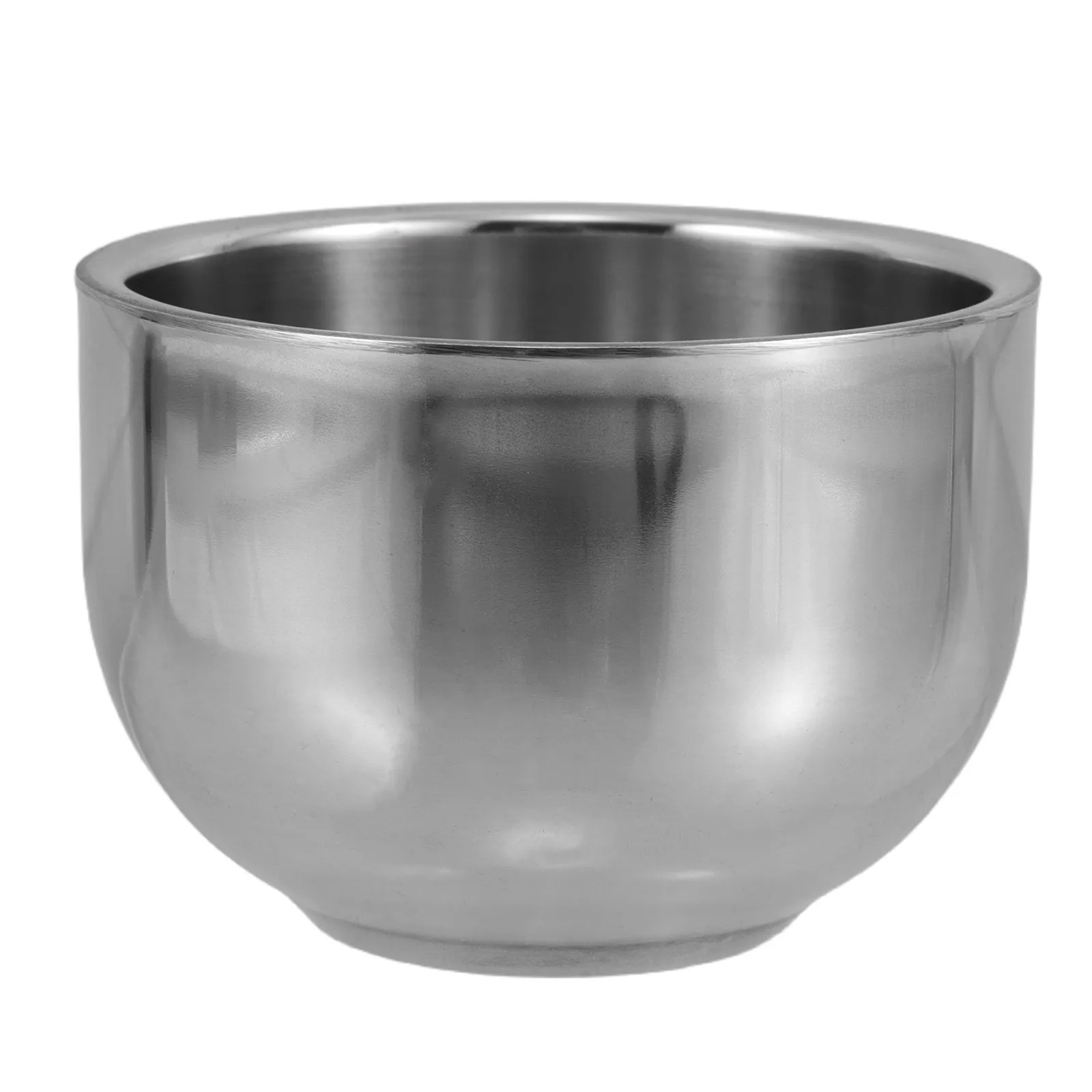 Stainless Steel Shaving Soap Bowl Double Layer Travel Size Brush Holder for Men Grooming Accessories