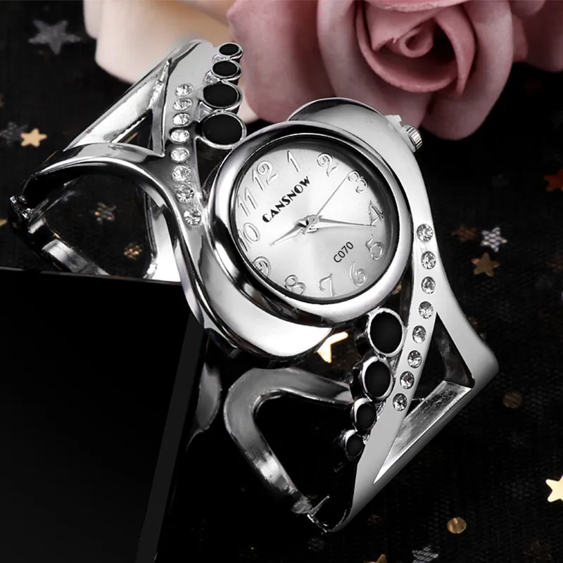 Women Bangle Wristwatch Crystal Luxury Ladies Quartz Watch Female Rhinestone Fashion Female Clock Eleagnt Women's Saati Relojes