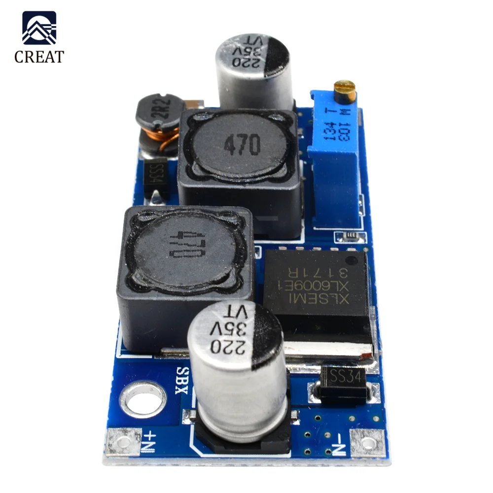 XL6009 Auto Step-up Circuit Boost Buck Adjustable Step Up Step Down Converter Module Solar 1.25-36V Voltage Board MOSFET Switch